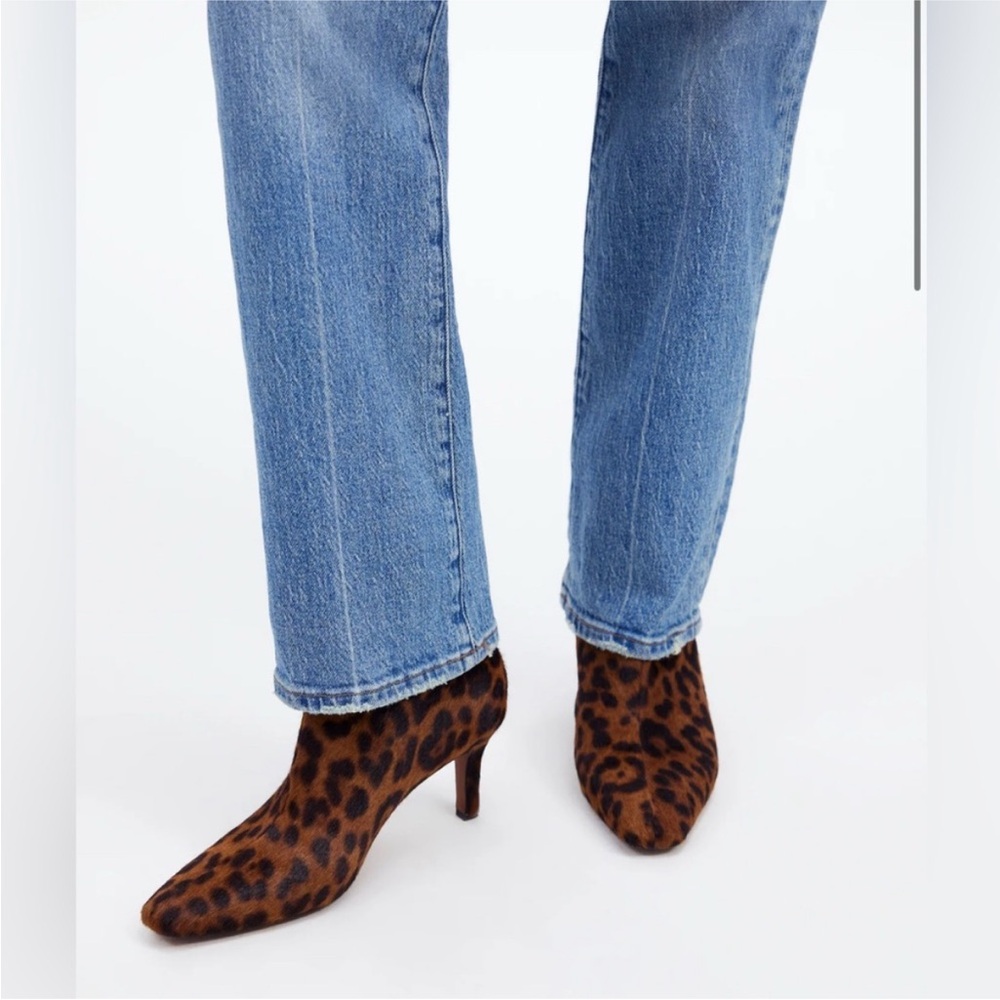 Madewell the dimes leopard heel ankle boots